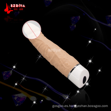 10 Speed ​​Endless Pleasure Thrusting Vibrador Impermeable Dildo (DYAST400)